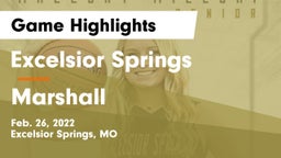 Excelsior Springs  vs Marshall  Game Highlights - Feb. 26, 2022