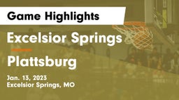 Excelsior Springs  vs Plattsburg  Game Highlights - Jan. 13, 2023