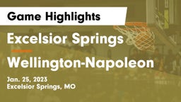 Excelsior Springs  vs Wellington-Napoleon  Game Highlights - Jan. 25, 2023