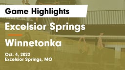 Excelsior Springs  vs Winnetonka  Game Highlights - Oct. 4, 2022