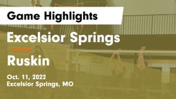 Excelsior Springs  vs Ruskin  Game Highlights - Oct. 11, 2022