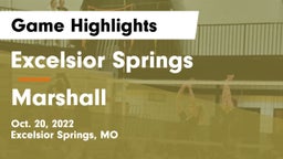 Excelsior Springs  vs Marshall Game Highlights - Oct. 20, 2022