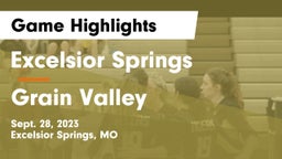 Excelsior Springs  vs Grain Valley Game Highlights - Sept. 28, 2023