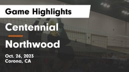 Centennial  vs Northwood  Game Highlights - Oct. 26, 2023