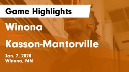 Winona  vs Kasson-Mantorville  Game Highlights - Jan. 7, 2020