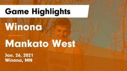 Winona  vs Mankato West  Game Highlights - Jan. 26, 2021