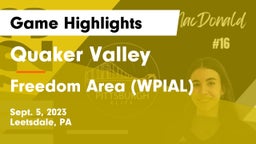 Quaker Valley  vs Freedom Area  (WPIAL) Game Highlights - Sept. 5, 2023