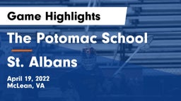 The Potomac School vs St. Albans  Game Highlights - April 19, 2022
