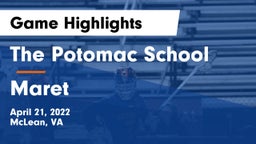 The Potomac School vs Maret  Game Highlights - April 21, 2022