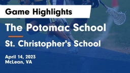 The Potomac School vs St. Christopher's School Game Highlights - April 14, 2023
