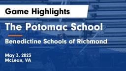 The Potomac School vs Benedictine Schools of Richmond Game Highlights - May 3, 2023