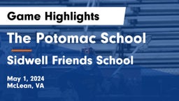 The Potomac School vs Sidwell Friends School Game Highlights - May 1, 2024