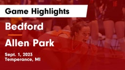 Bedford  vs Allen Park  Game Highlights - Sept. 1, 2023