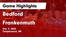 Bedford  vs Frankenmuth  Game Highlights - Oct. 2, 2023