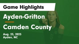 Ayden-Grifton  vs Camden County  Game Highlights - Aug. 23, 2023