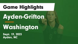 Ayden-Grifton  vs Washington Game Highlights - Sept. 19, 2023