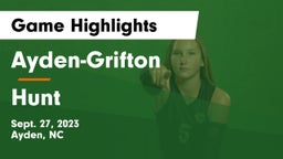 Ayden-Grifton  vs Hunt  Game Highlights - Sept. 27, 2023