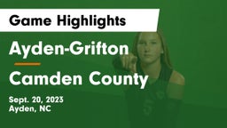 Ayden-Grifton  vs Camden County  Game Highlights - Sept. 20, 2023