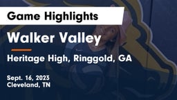 Walker Valley  vs Heritage High, Ringgold, GA Game Highlights - Sept. 16, 2023