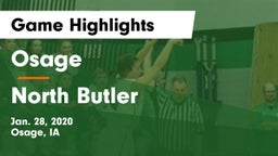 Osage  vs North Butler  Game Highlights - Jan. 28, 2020