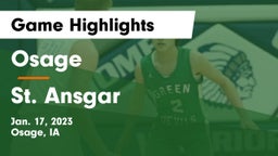 Osage  vs St. Ansgar  Game Highlights - Jan. 17, 2023