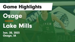 Osage  vs Lake Mills  Game Highlights - Jan. 20, 2023
