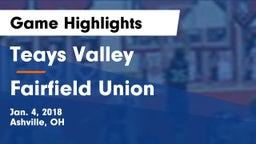 Teays Valley  vs Fairfield Union  Game Highlights - Jan. 4, 2018