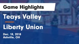 Teays Valley  vs Liberty Union  Game Highlights - Dec. 18, 2018