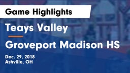 Teays Valley  vs Groveport Madison HS Game Highlights - Dec. 29, 2018