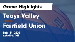 Teays Valley  vs Fairfield Union  Game Highlights - Feb. 14, 2020