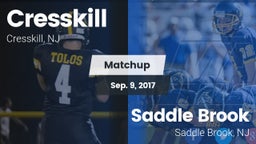 Matchup: Cresskill High Schoo vs. Saddle Brook  2017