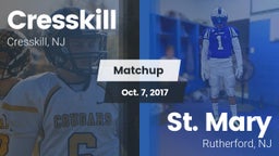 Matchup: Cresskill High Schoo vs. St. Mary  2017