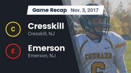 Recap: Cresskill  vs. Emerson  2017