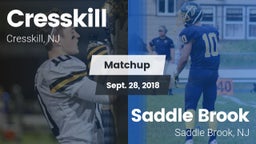 Matchup: Cresskill High Schoo vs. Saddle Brook  2018