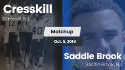 Matchup: Cresskill High Schoo vs. Saddle Brook  2019