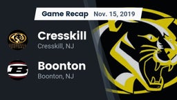Recap: Cresskill  vs. Boonton  2019