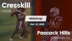 Matchup: Cresskill High Schoo vs. Pascack Hills  2020