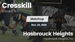 Matchup: Cresskill High Schoo vs. Hasbrouck Heights  2020