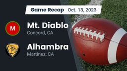 Recap: Mt. Diablo  vs. Alhambra  2023