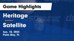 Heritage  vs Satellite  Game Highlights - Jan. 10, 2024