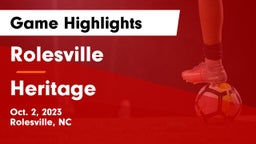 Rolesville  vs Heritage Game Highlights - Oct. 2, 2023