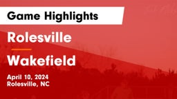 Rolesville  vs Wakefield  Game Highlights - April 10, 2024