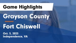 Grayson County  vs Fort Chiswell  Game Highlights - Oct. 3, 2023