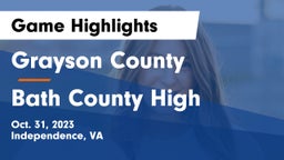 Grayson County  vs Bath County High Game Highlights - Oct. 31, 2023