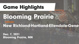 Blooming Prairie  vs New Richland-Hartland-Ellendale-Geneva  Game Highlights - Dec. 7, 2021