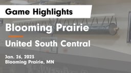 Blooming Prairie  vs United South Central  Game Highlights - Jan. 26, 2023