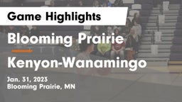 Blooming Prairie  vs Kenyon-Wanamingo  Game Highlights - Jan. 31, 2023