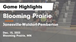 Blooming Prairie  vs Janesville-Waldorf-Pemberton  Game Highlights - Dec. 15, 2023