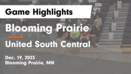Blooming Prairie  vs United South Central  Game Highlights - Dec. 19, 2023