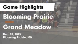 Blooming Prairie  vs Grand Meadow  Game Highlights - Dec. 28, 2023